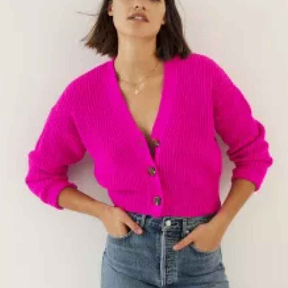 Maeve Sunny Cropped Cardigan (Anthropologie)